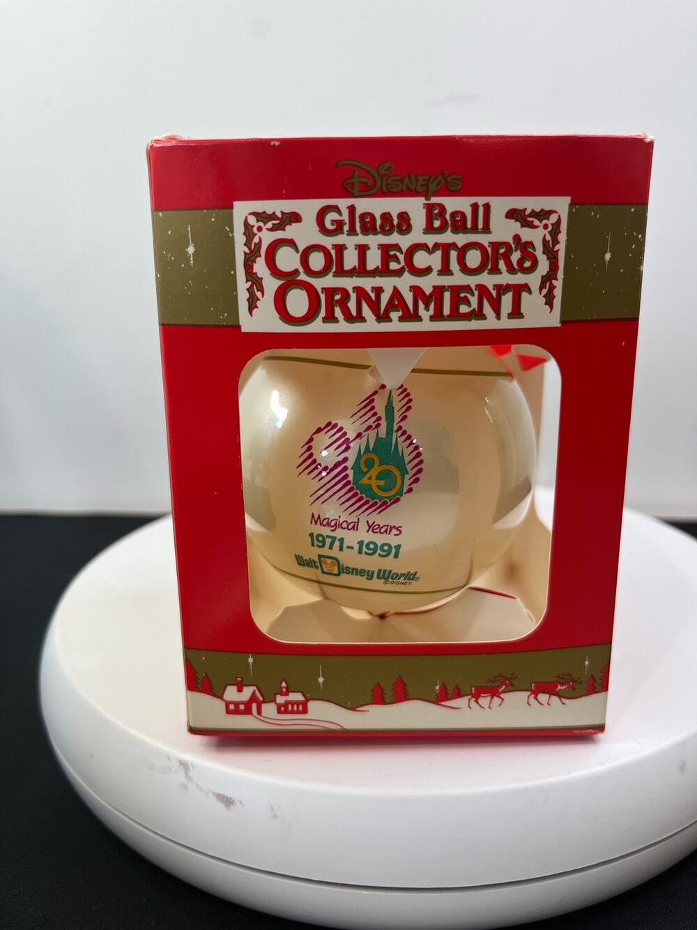 WALT DISNEY WORLD MAGICAL YEARS 1971-1991 BALL ORNAMENT IN BOX